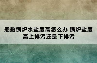 船舶锅炉水盐度高怎么办 锅炉盐度高上排污还是下排污